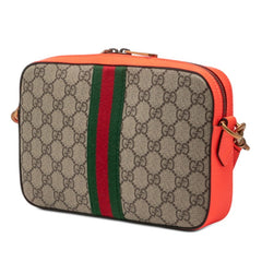 グッチ オフィディア GGスプリーム ショルダーバッグ クロスボディバッグ 699439 オレンジ ベージュ PVC レザー レディース GUCCI 【中古】