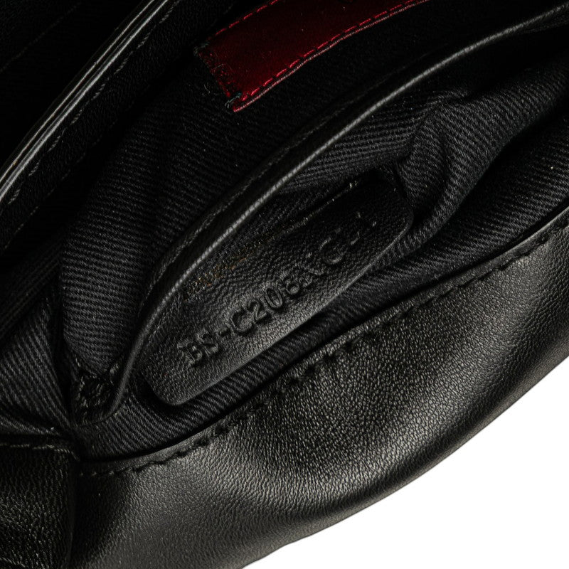 ヴァレンティノ ガラヴァーニ リボン チェーン ショルダーバッグ ブラック レザー レディース VALENTINO 【中古】