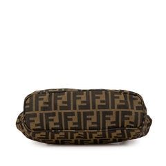 フェンディ ズッカ トートバッグ 16165 ブラウン ナイロン レザー レディース FENDI 【中古】