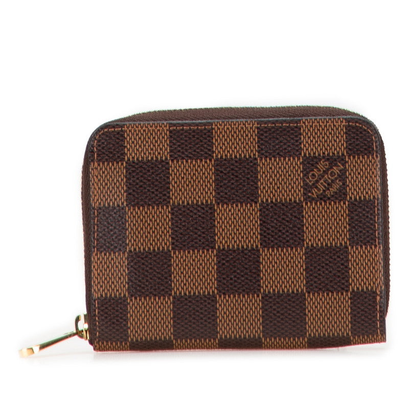 ルイ ヴィトン ダミエ ジッピー コインパース コインケース 小銭入れ N63070 ブラウン PVC レザー レディース LOUIS VUITTON 【中古】