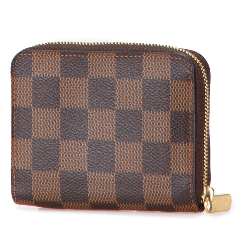 ルイ ヴィトン ダミエ ジッピー コインパース コインケース 小銭入れ N63070 ブラウン PVC レザー レディース LOUIS VUITTON 【中古】