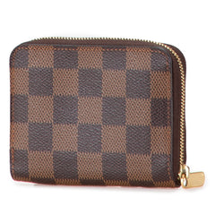 ルイ ヴィトン ダミエ ジッピー コインパース コインケース 小銭入れ N63070 ブラウン PVC レザー レディース LOUIS VUITTON 【中古】