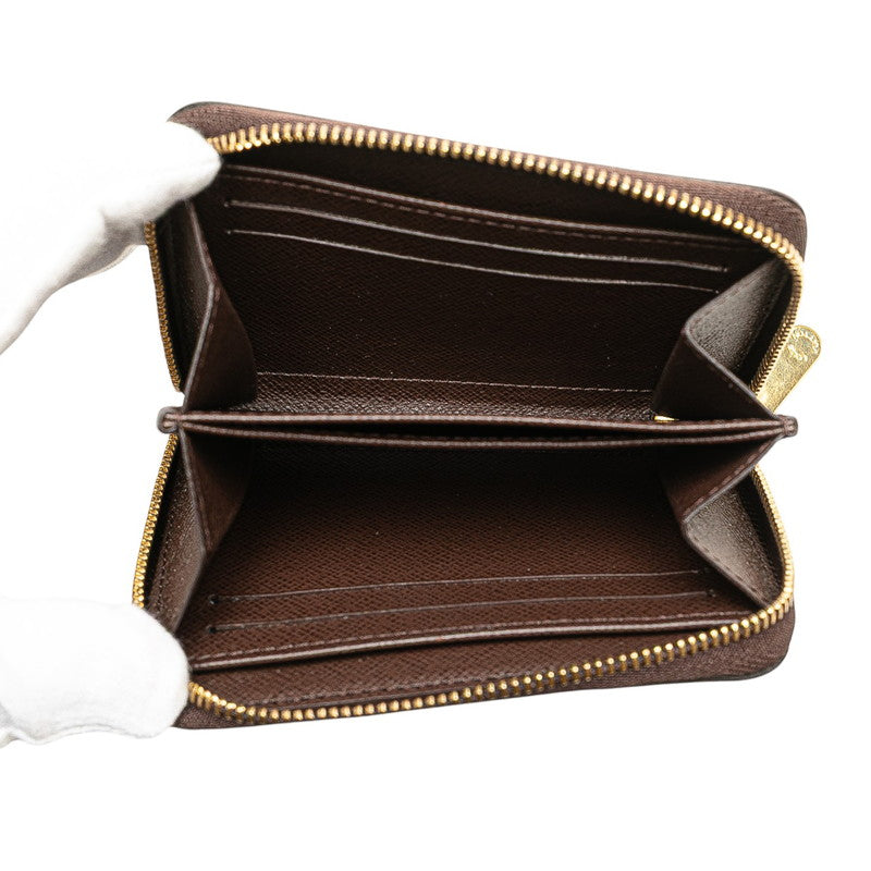 ルイ ヴィトン ダミエ ジッピー コインパース コインケース 小銭入れ N63070 ブラウン PVC レザー レディース LOUIS VUITTON 【中古】