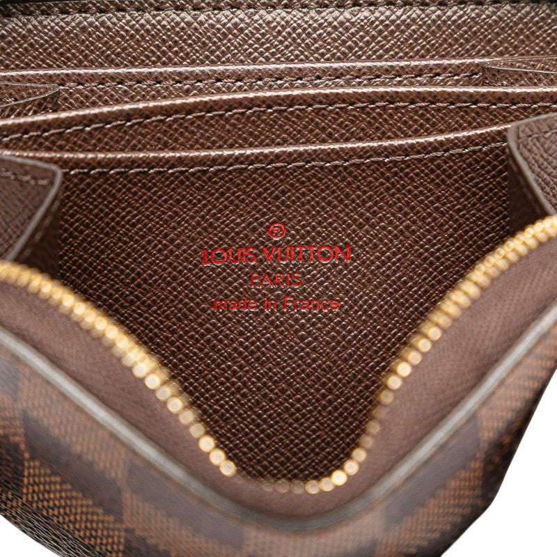 ルイ ヴィトン ダミエ ジッピー コインパース コインケース 小銭入れ N63070 ブラウン PVC レザー レディース LOUIS VUITTON 【中古】