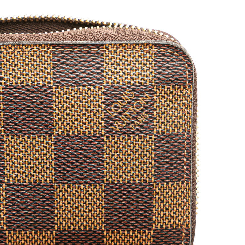 ルイ ヴィトン ダミエ ジッピー コインパース コインケース 小銭入れ N63070 ブラウン PVC レザー レディース LOUIS VUITTON 【中古】