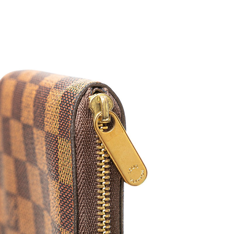ルイ ヴィトン ダミエ ジッピー コインパース コインケース 小銭入れ N63070 ブラウン PVC レザー レディース LOUIS VUITTON 【中古】