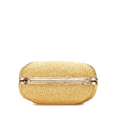 シャネル ココマーク がま口 チェーン ショルダーバッグ ゴールド グリッターキャンバス レディース CHANEL 【中古】