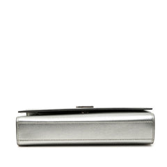 サンローラン カサンドラ クラシック ケイト YSLロゴ チェーン ショルダーバッグ GLT364021 シルバー レザー レディース SAINT LAURENT 中古