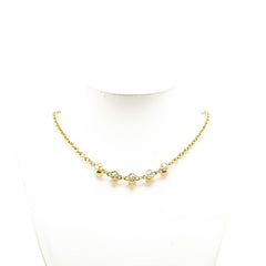 シャネル ラインストーン ネックレス ゴールド メッキ レディース CHANEL 【中古】