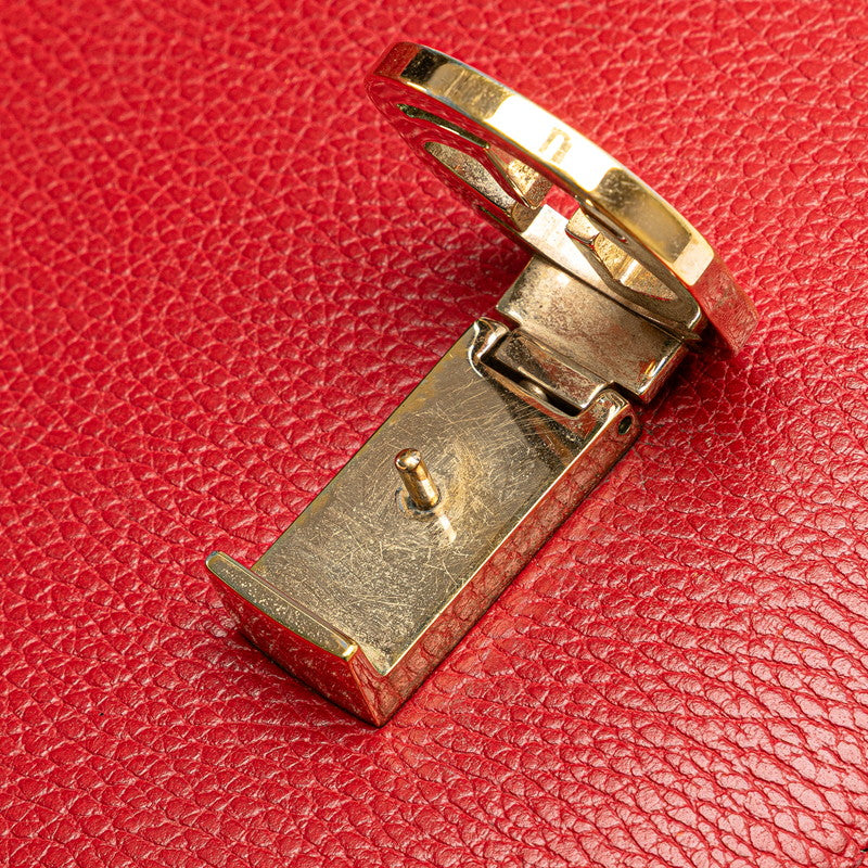 グッチ インターロッキングG チェーン ショルダーバッグ 510303 レッド レザー レディース GUCCI 【中古】