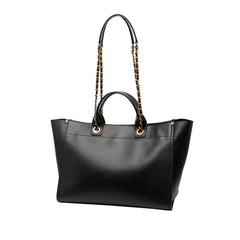 シャネル ドーヴィル ロゴスタッズ トートバッグ ショルダーバッグ 2WAY 30077 ブラック キャビアスキン レディース CHANEL 【中古】