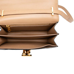 バーバリー TBロゴ 斜め掛け ショルダーバッグ ブラウン ブラック レザー レディース BURBERRY 【中古】