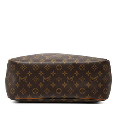 ルイ ヴィトン モノグラム ドーヴィル ハンドバッグ M47270 ブラウン PVC レザー レディース LOUIS VUITTON 【中古】