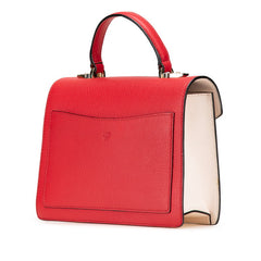 エム シー エム ヴィセトス ハンドバッグ ショルダーバッグ 2WAY ベージュ ホワイト レッド PVC レザー レディース MCM 【中古】