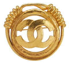 シャネル ヴィンテージ ココマーク ブローチ ゴールド メッキ レディース CHANEL 【中古】
