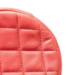 シャネル マトラッセ ココマーク ハート カメリア ラウンド 斜め掛け チェーン ショルダーバッグ A81620 レッド ラムスキン レディース CHANEL 【中古】