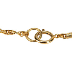 シャネル ココマーク ペンダントネックレス ゴールド メッキ ラインストーン レディース CHANEL 【中古】