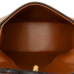 セリーヌ トリオンフ ミニ ブザス キュイル 斜め掛け ショルダーバッグ ポシェット ブラウン レザー レディース CELINE 中古