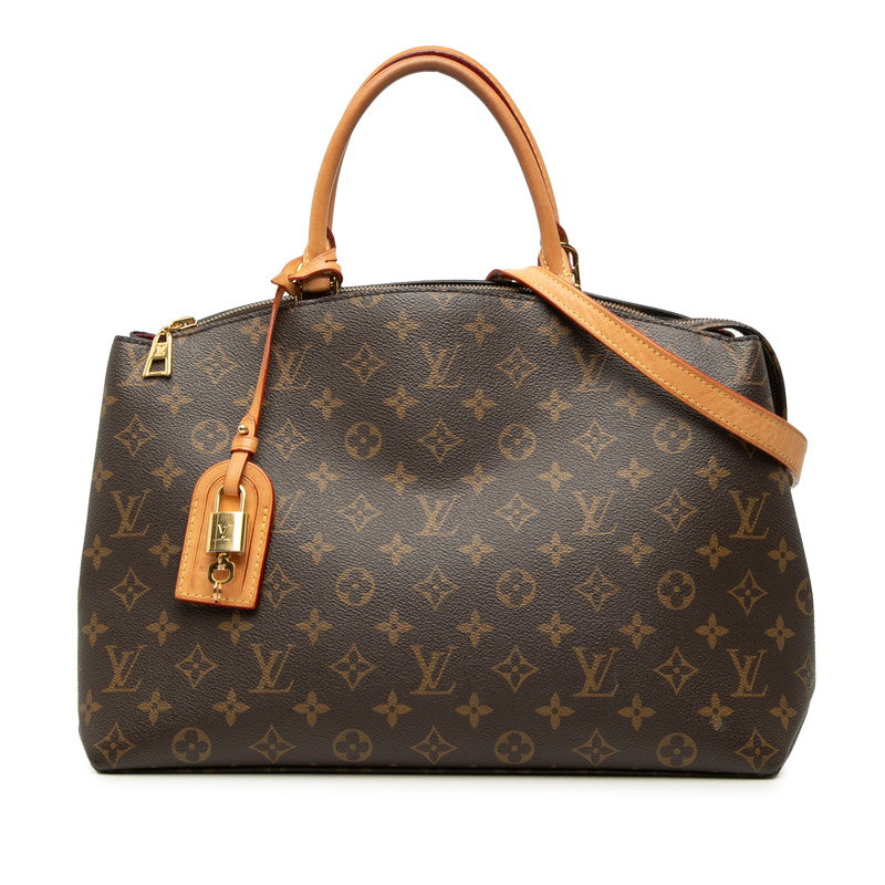 ルイ ヴィトン モノグラム グラン パレMM ハンドバッグ ショルダーバッグ 2WAY M45898 ブラウン PVC レザー レディース LOUIS VUITTON 【中古】