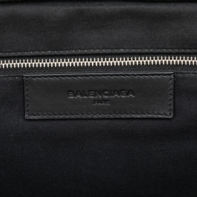 バレンシアガ ロゴ クラッチバッグ セカンドバッグ ブラック レザー レディース BALENCIAGA 【中古】