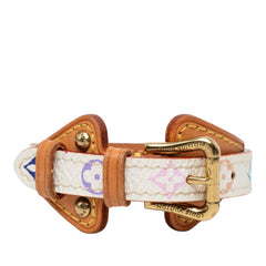 ルイ ヴィトン モノグラム ブラスレ テダ PM ブレスレット M92485 ホワイト マルチカラー PVC レザー レディース LOUIS VUITTON 【中古】