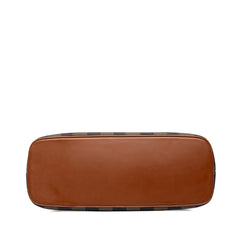 フェンディ ペカン ハンドバッグ 2WAY ショルダーバッグ カーキ系 PVC レザー レディース FENDI 中古