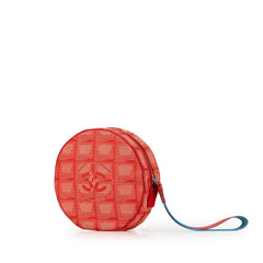 シャネル ニュートラベルライン ココマーク ポーチ レッド キャンバス レディース CHANEL 【中古】