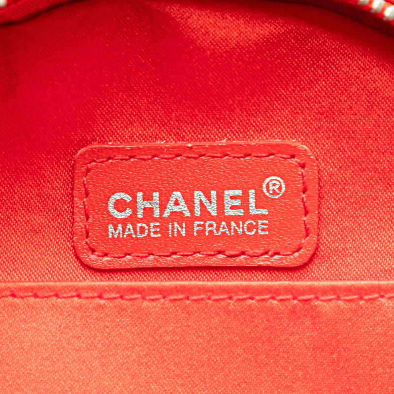 シャネル ニュートラベルライン ココマーク ポーチ レッド キャンバス レディース CHANEL 【中古】