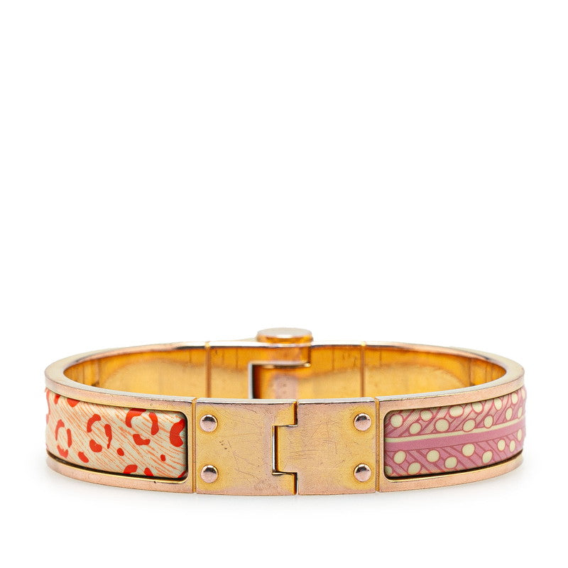 エルメス シャルニエールPM 七宝焼き バングル ゴールド マルチカラー メッキ レディース HERMES 【中古】
