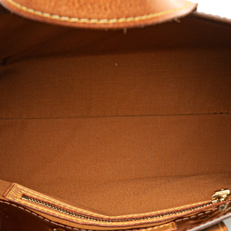 ルイ ヴィトン モノグラム ヴェルニ リードPM ハンドバッグ M91146 ブロンズ ブラウン パテントレザー レディース LOUIS VUITTON 【中古】