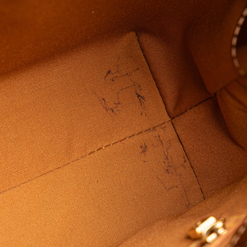 ルイ ヴィトン モノグラム ヴェルニ リードPM ハンドバッグ M91146 ブロンズ ブラウン パテントレザー レディース LOUIS VUITTON 【中古】
