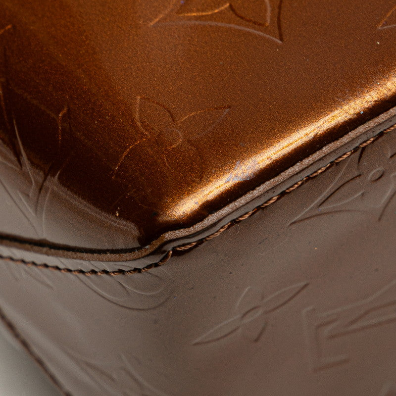 ルイ ヴィトン モノグラム ヴェルニ リードPM ハンドバッグ M91146 ブロンズ ブラウン パテントレザー レディース LOUIS VUITTON 【中古】