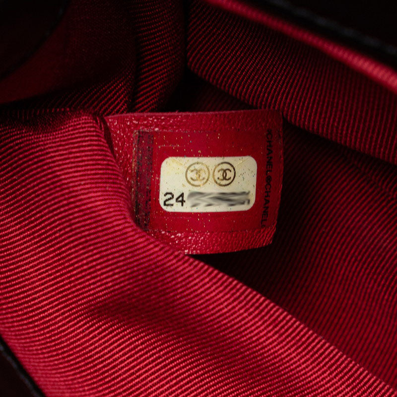 シャネル ボーイシャネル スモール チェーン ショルダーバッグ ブラック レッド ツイード レザー レディース CHANEL 【中古】
