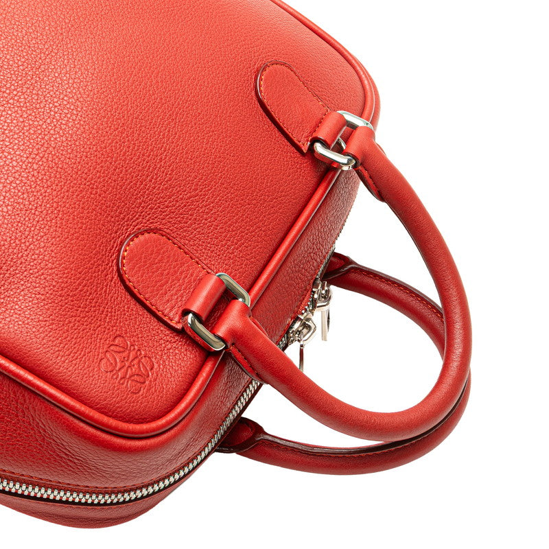 ロエベ アナグラム アマソナ75 ハンドバッグ ショルダーバッグ 2WAY レッド レザー レディース LOEWE 【中古】