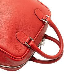 ロエベ アナグラム アマソナ75 ハンドバッグ ショルダーバッグ 2WAY レッド レザー レディース LOEWE 【中古】