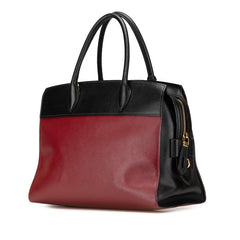 プラダ エスプラナード ハンドバッグ ショルダーバッグ 2WAY 1BA045 レッド ブラック サフィアーノレザー レディース PRADA 【中古】